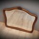 Elongated wooden mirror