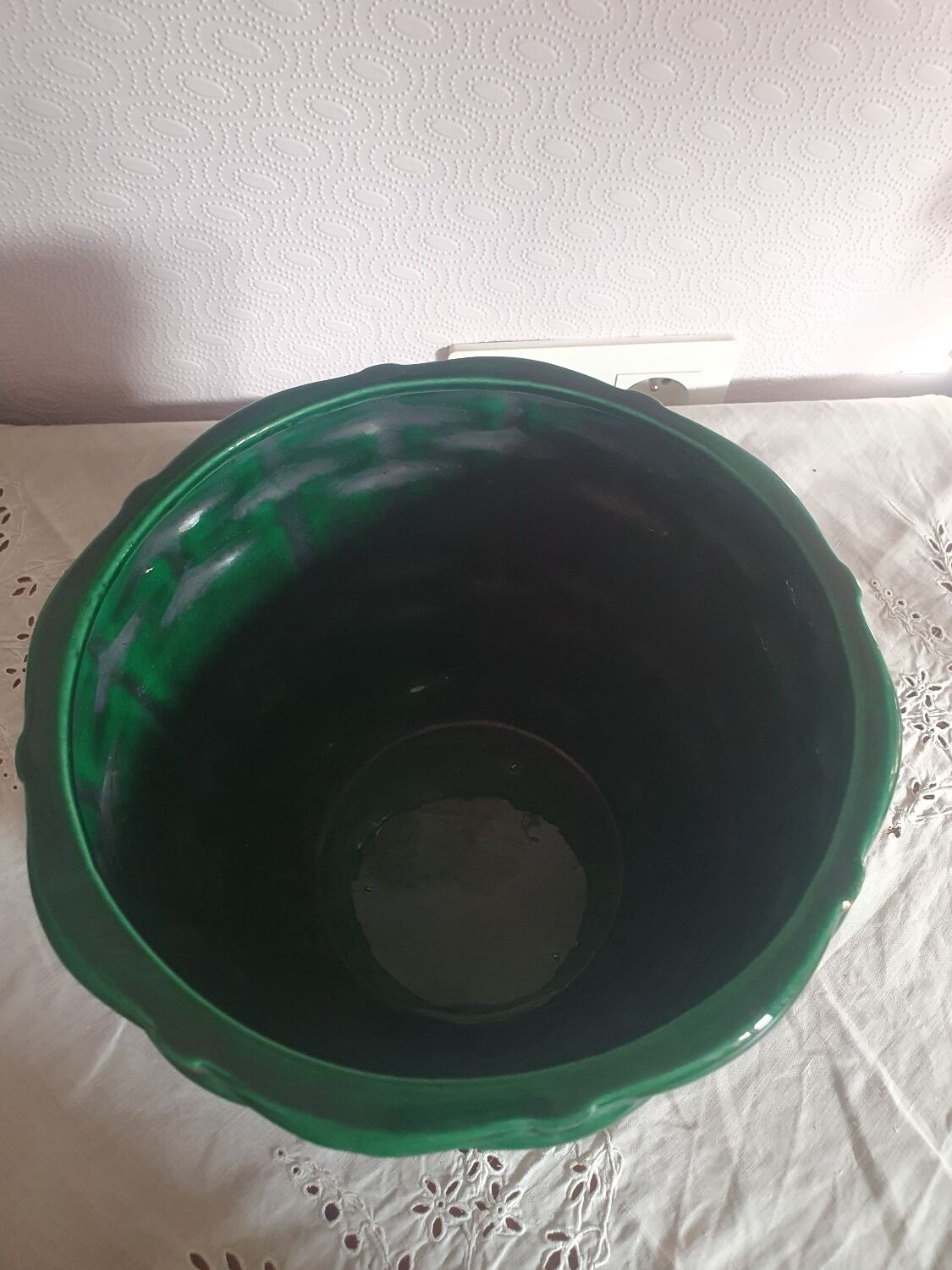 St Clément earthenware pot cover workshop B.letalle numbered