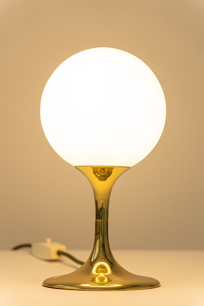 Brass table lamp by Max Bill for Temde Switzerland 1960s
