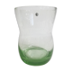 Artisan blown bubble glass vase green
