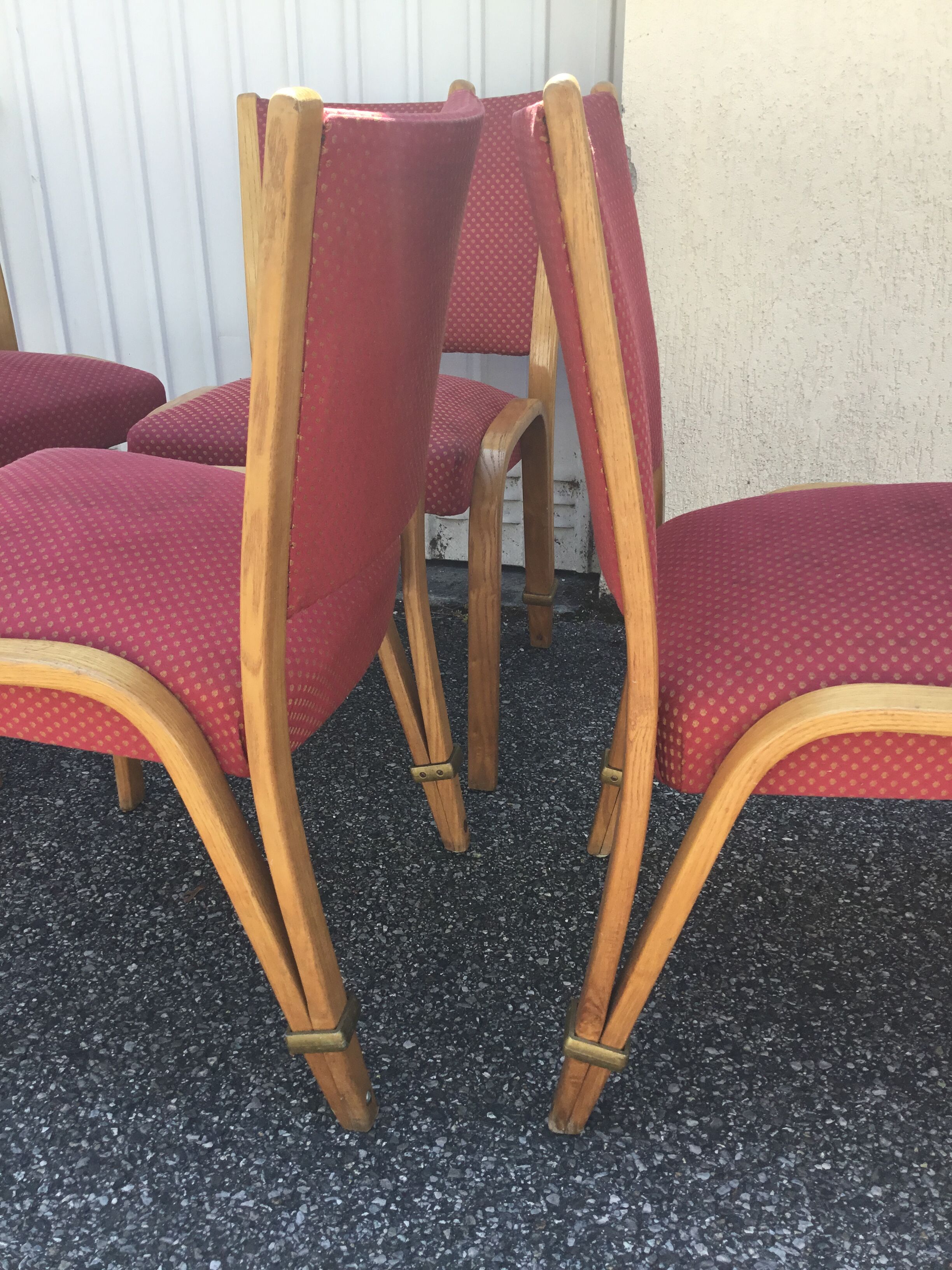 Series of 6 bow wood steiner chairs