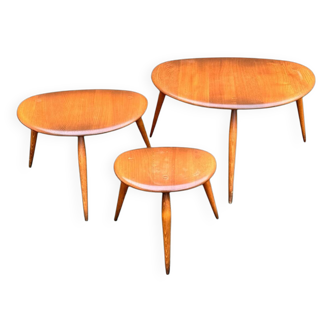 Ercol nesting tables, Pebble Nest of Tables
