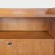 Meuble secrétaire bibliothèque de rangement vintage en bois de chêne
