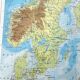 Vintage map Scandinavia Norway Sweden Finland 43x43cm from 1950