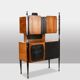 Pair of Italian cabinets in teak veneer. 1960s.