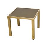 Belgo chrom dewulf side table plant table 23 carat gold smoke glass design