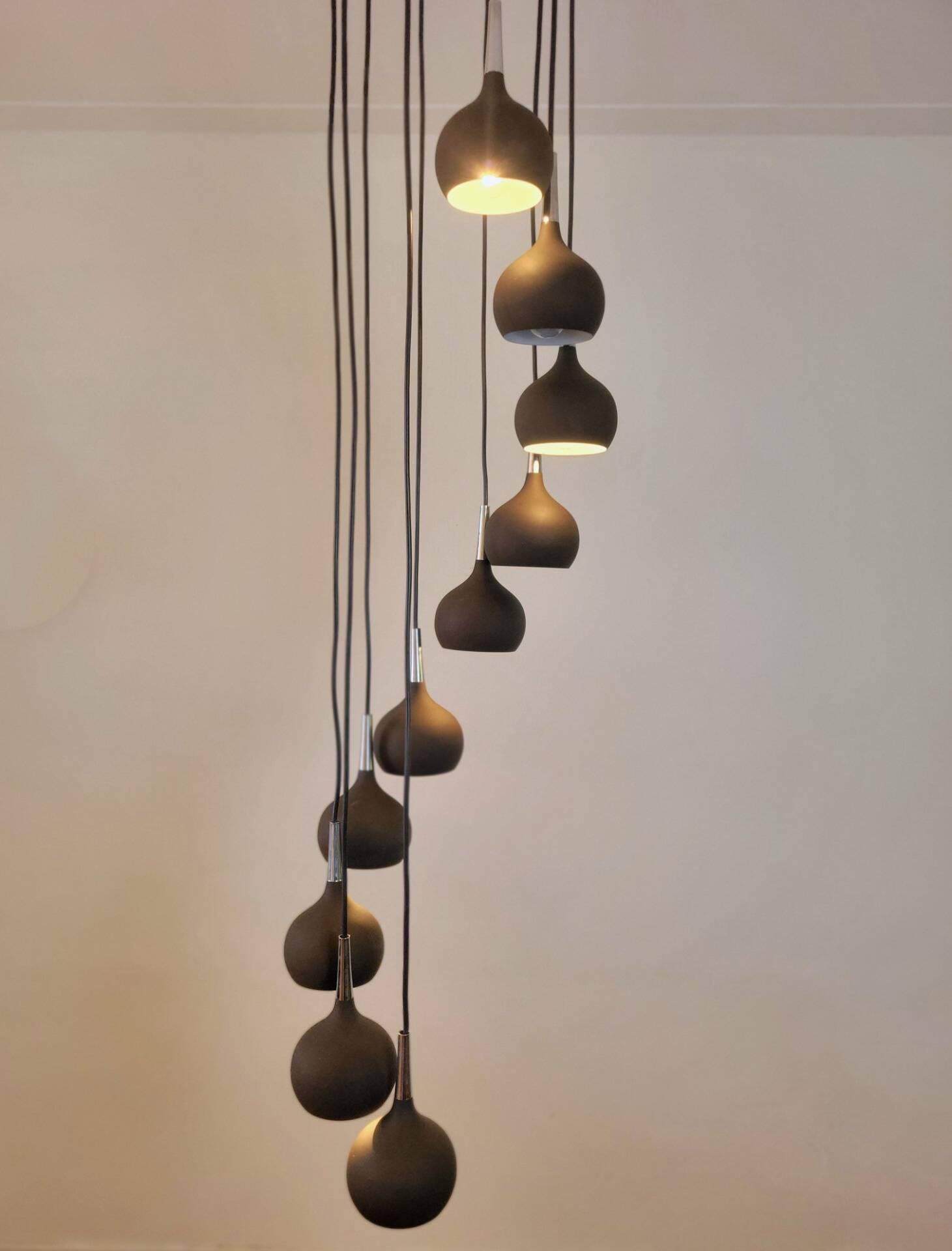 Large cascade pendant lamp by Hans Agne Jakobsson for AB Markaryd