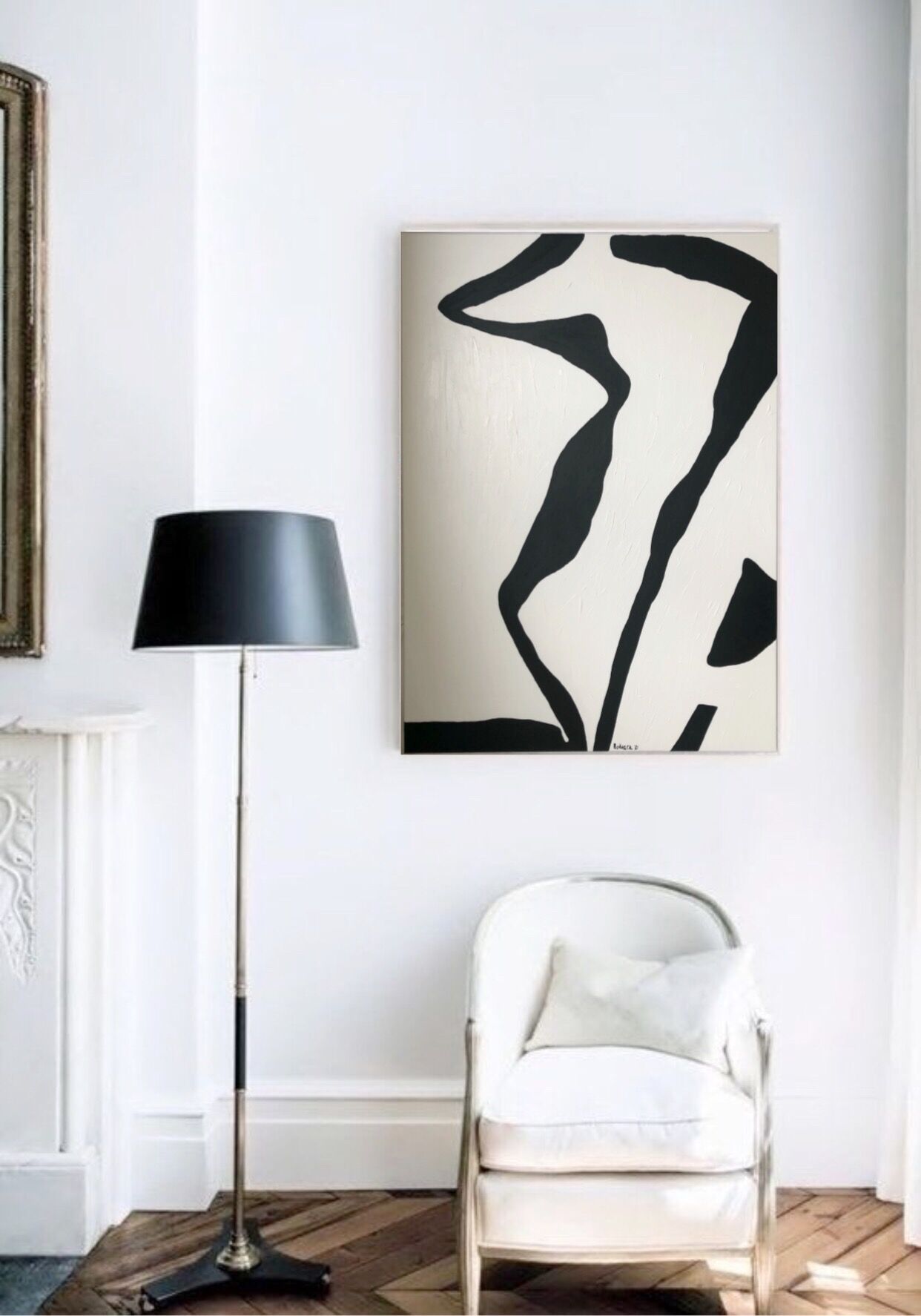 Large contemporary abstract canvas