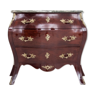 Roccoco chest of drawers with marble top