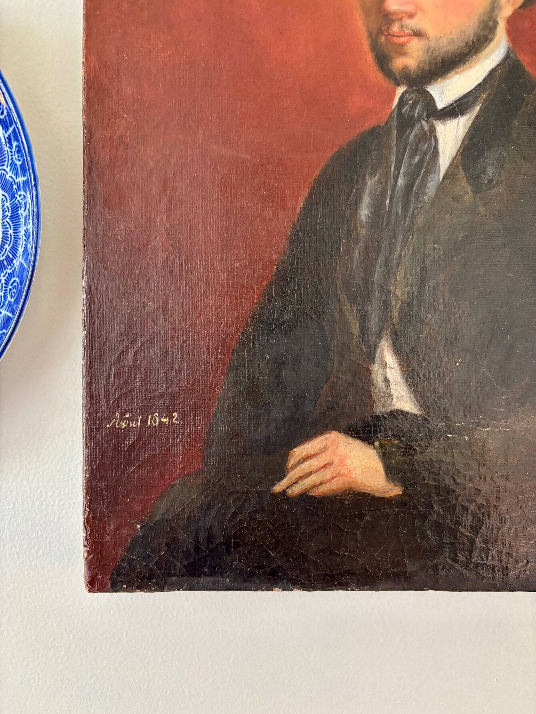 Oil portrait on canvas, 1842