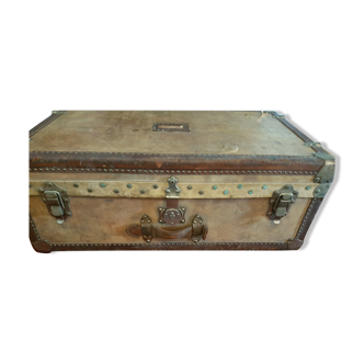 Large art deco travel trunk