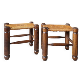 Set of 2 straw stools
