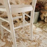 White patinated bistro chair