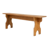 Art Deco bench in solid wood, France ca. 1940