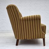 1960s, 3-seater Danish sofa, green furniture wool, original condition.