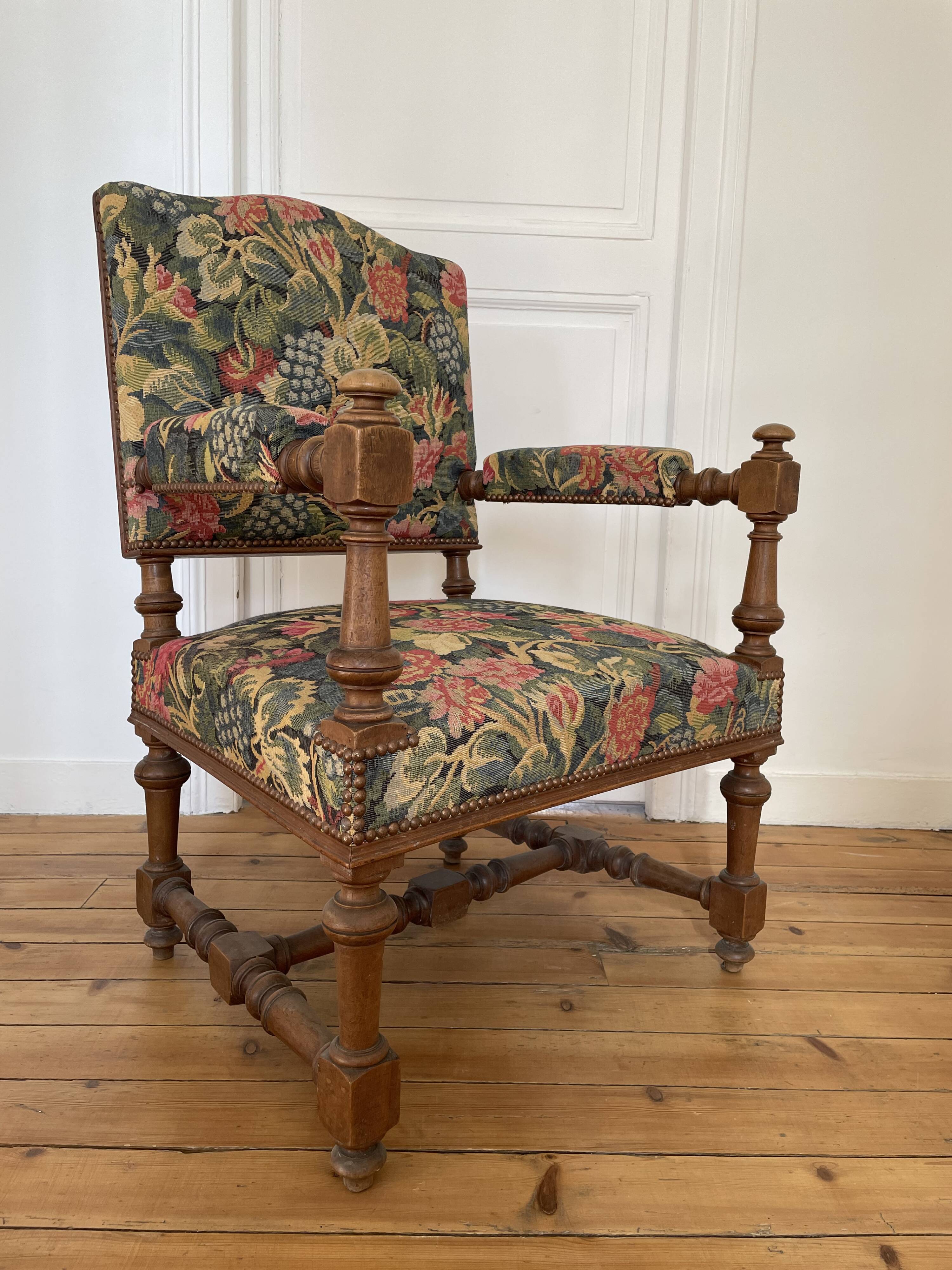 Pair of Louis XIII armchairs