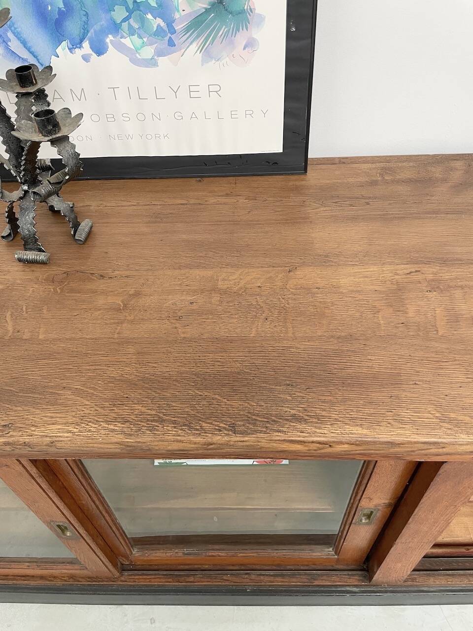 Enfilade de métier XXL chêne portes vitrées