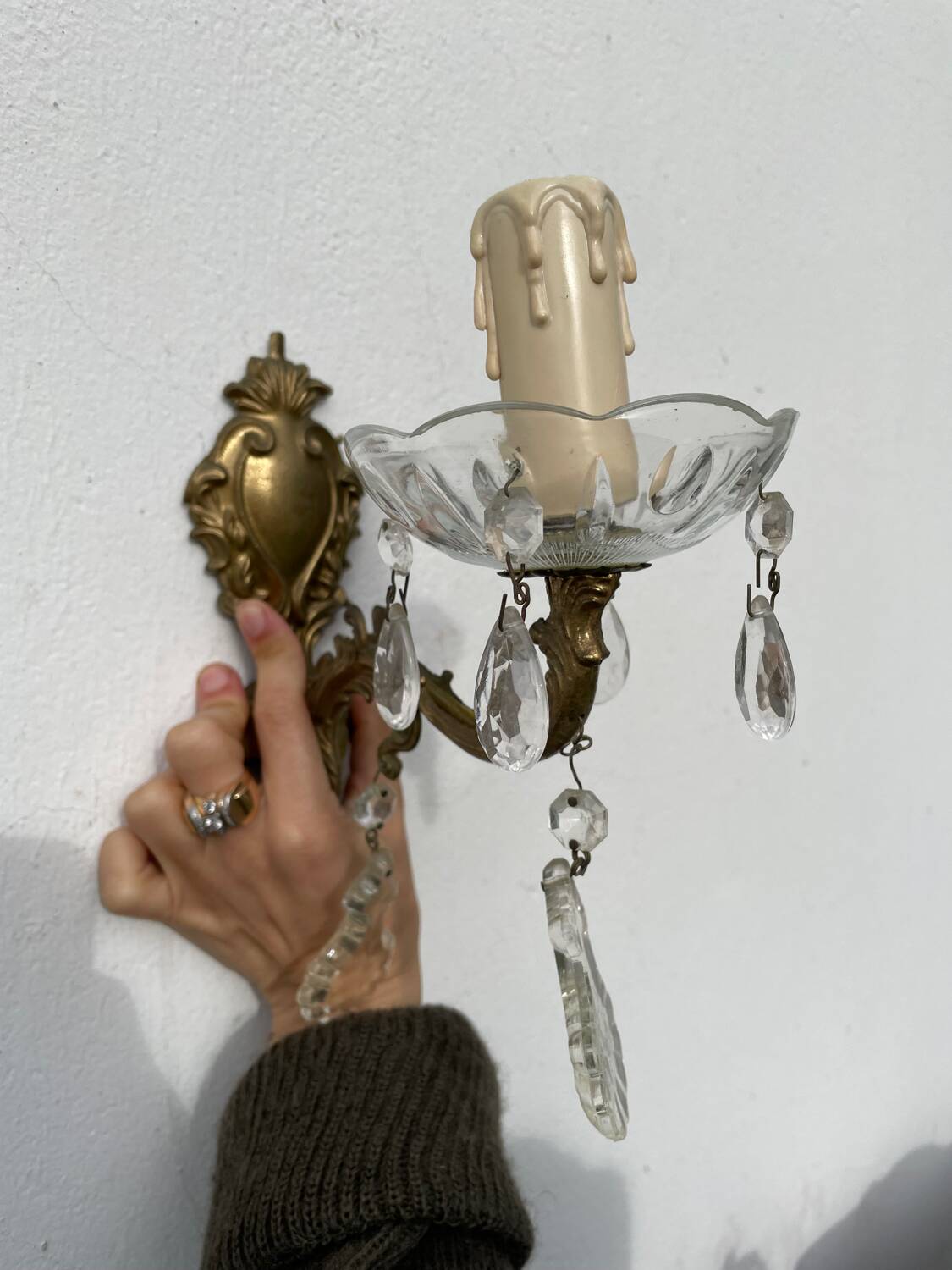 Pair of tassel sconces