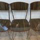 Set of 4 ART DECO formica and chrome metal chairs circa 1950