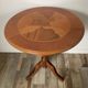 Side table or end table in solid wood with marquetry top.