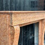 Louis XVI style fireplace in Verona marble circa 1880