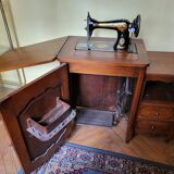 Table with singer sewing machine