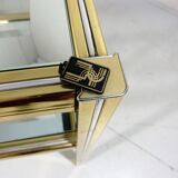 Italian glass & brass side table 1970