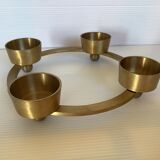 Round brass candle holder 4 candles