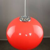 Space Age Italian Red Jolly Pendant Lamp from Guzzini