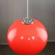 Lampe à suspension rouge italienne Space Age Jolly de Guzzini