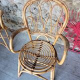 Set of 4 rattan chairs