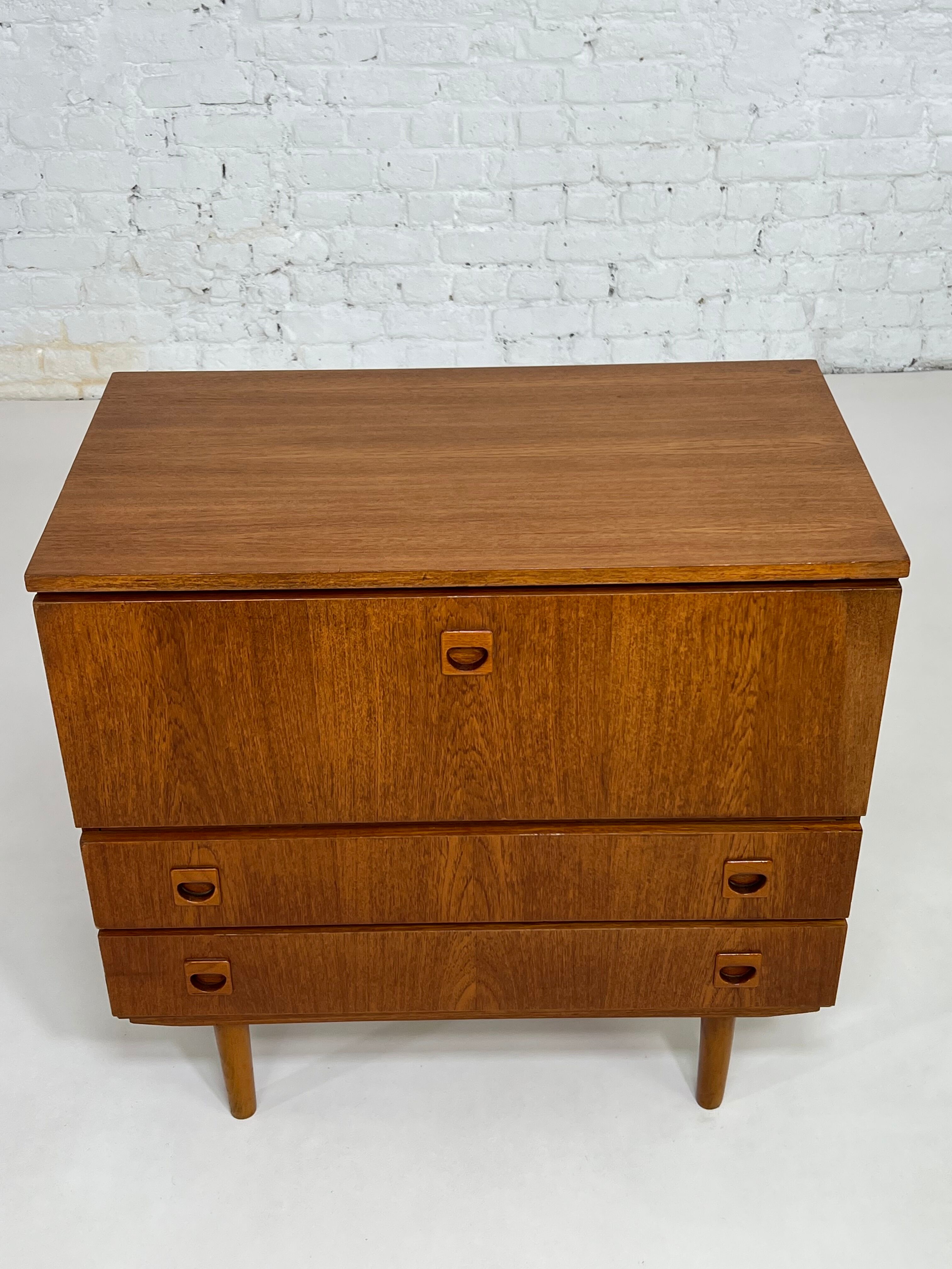 Teak storage cabinet design 50s - 60s