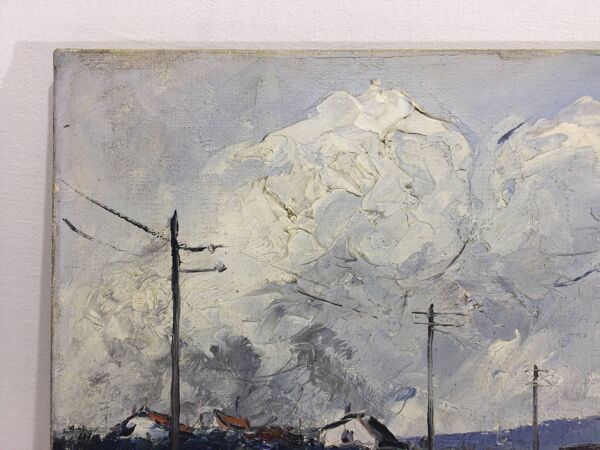 E. Febvre - Huile Sur toile « roulotte »