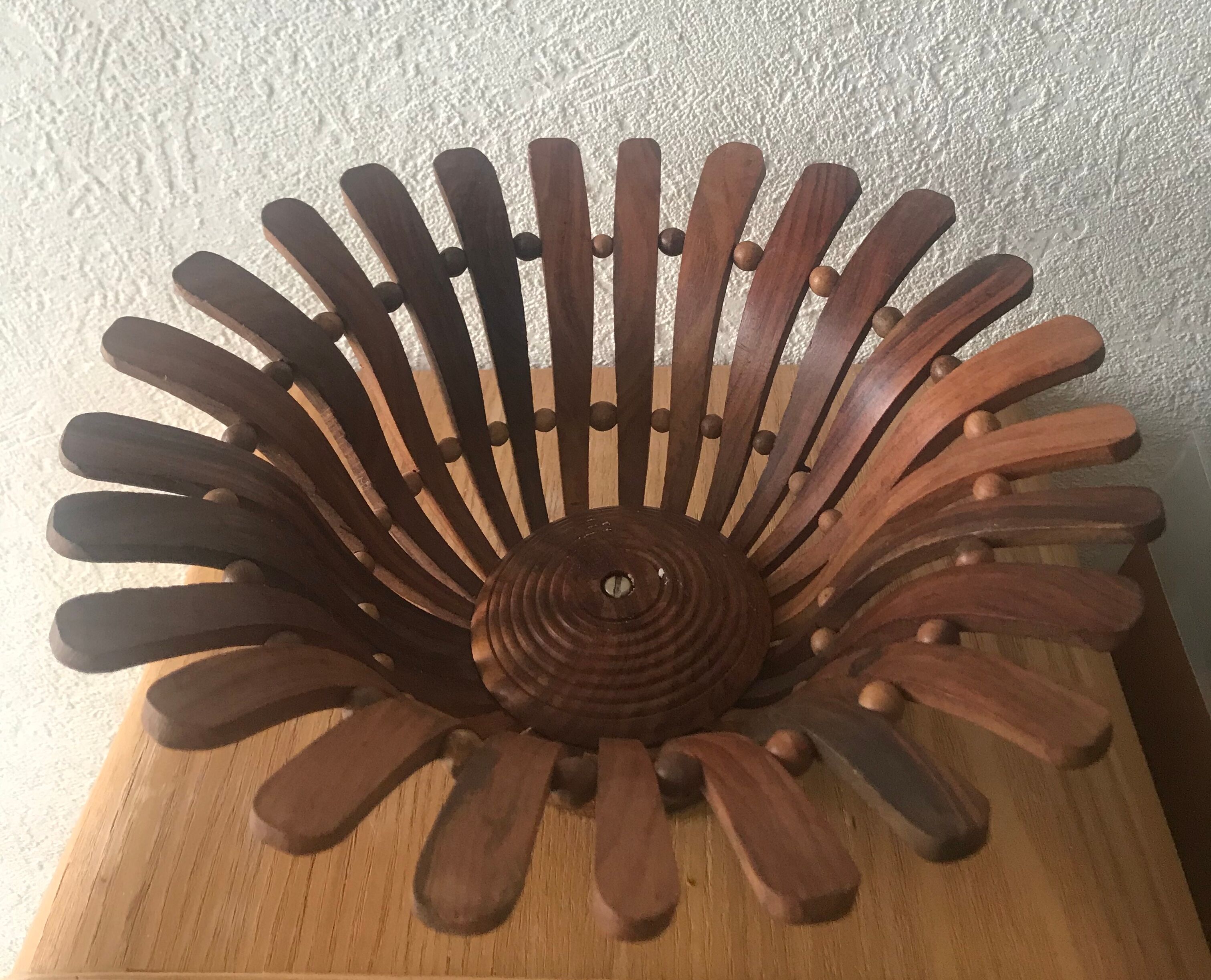 Vintage wood trinket bowl