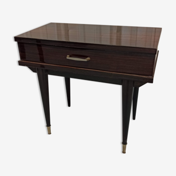 Table de chevet circa 50 bois vernis