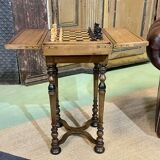 1950s walnut chess table