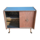 Meuble bar sur roulettes vintage relooké