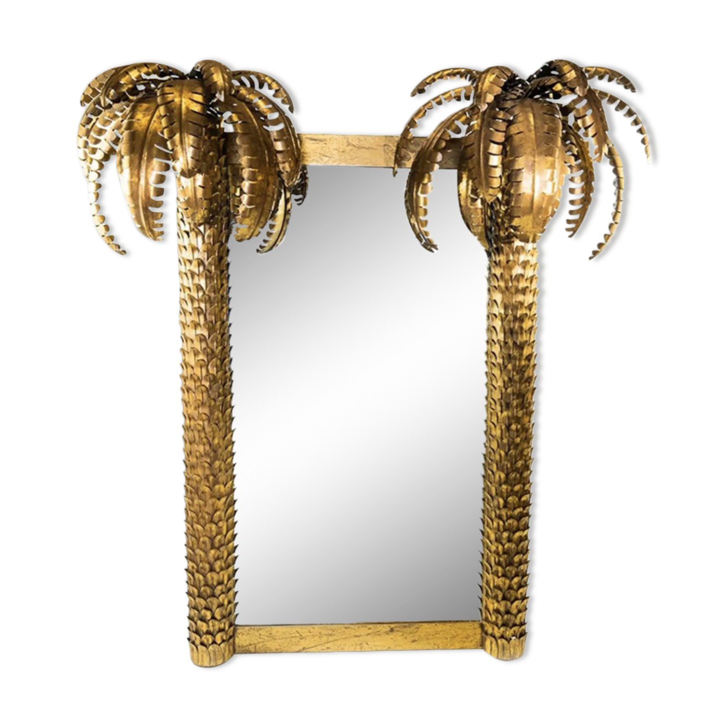 Mirror palm large format metal gold 125x180cm