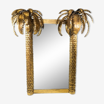 Miroir palmier grand format métal doré 125x180cm
