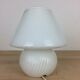 Mushroom lamp white glass Murano