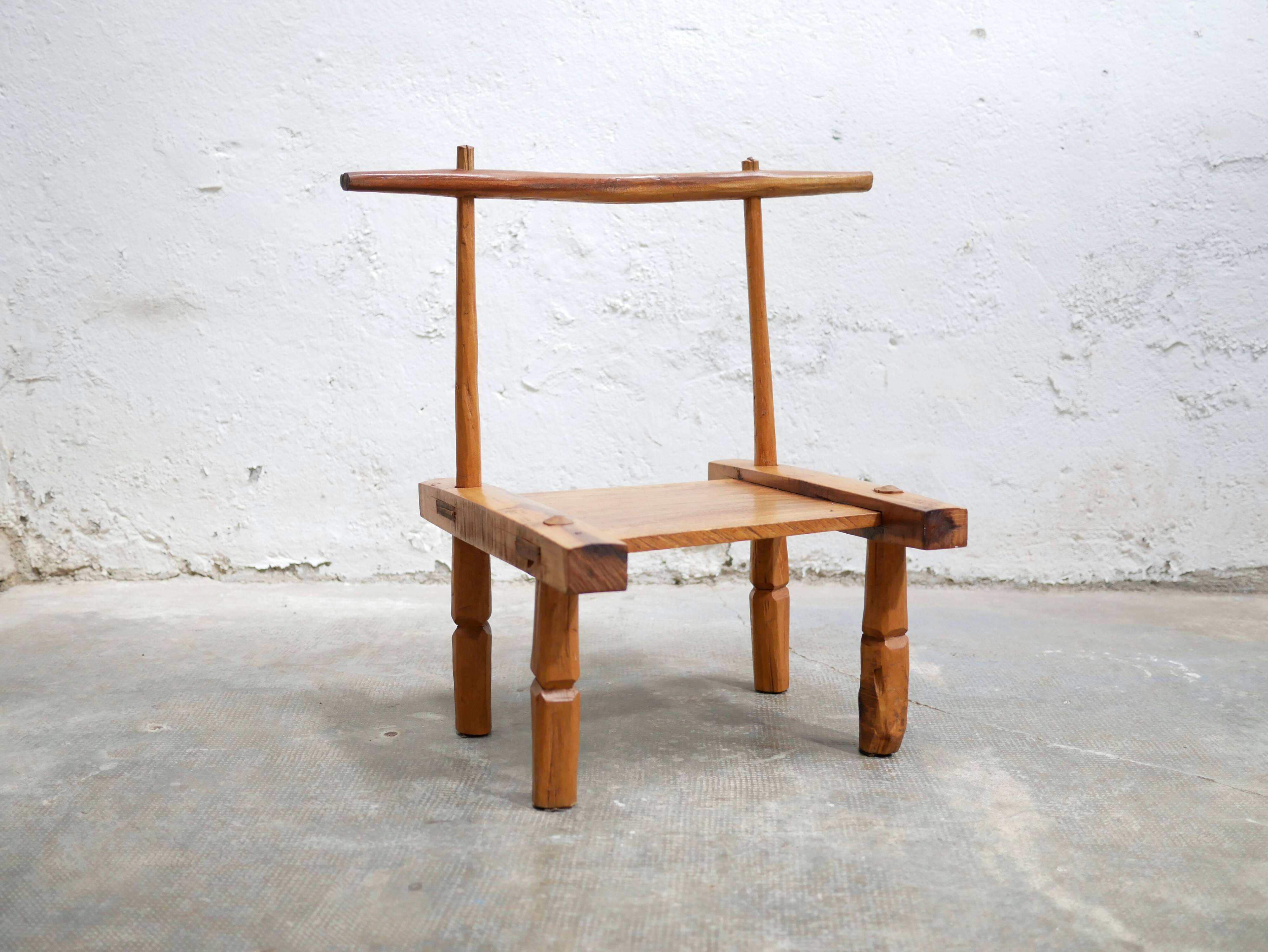 Antique Brutalist African Chair
