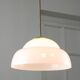 Mid-century Italian Brass and Plexiglass Pendant Lamp