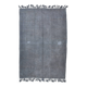 Shades of gray & silver vintage kilim rug