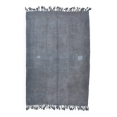 Shades of gray & silver vintage kilim rug