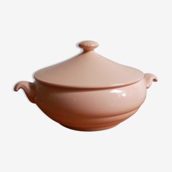 Pink Digoin soup bowl