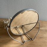 Vintage round barber mirror