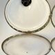 Bauhaus Art Deco Suspension Set in Opaline Glass and Brass 1930