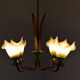 Mid-century Wood Chandelier 1970‘s