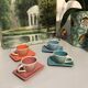 4 vintage ceramic coffee cups produced by lbvyr circa