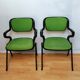 Pair of green armchairs Models Vertebra by Giancarlo Piretti for Castelli 1976